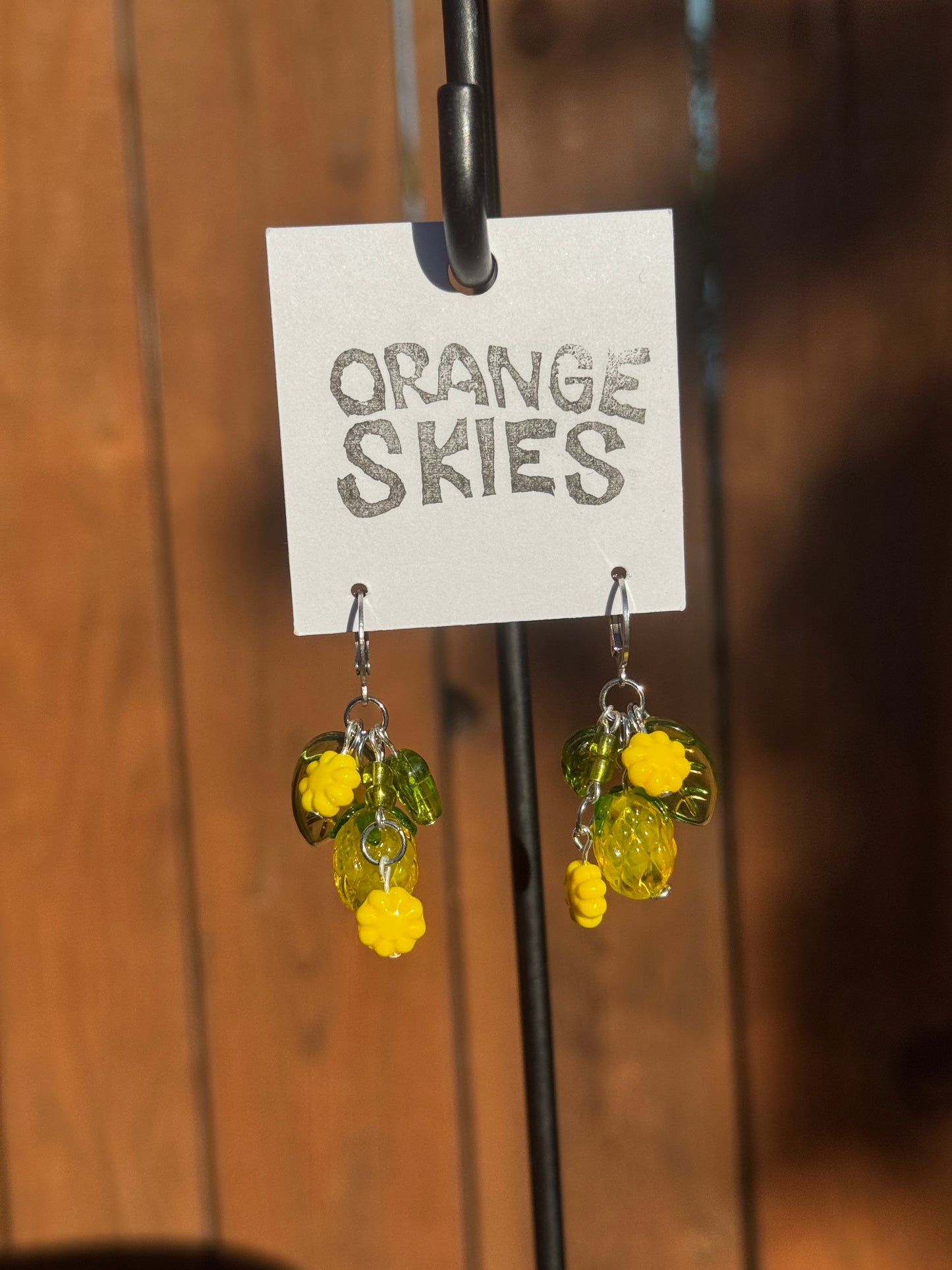 Lemon cello cluster Earrings