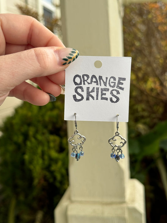 Steel Raincloud Earrings